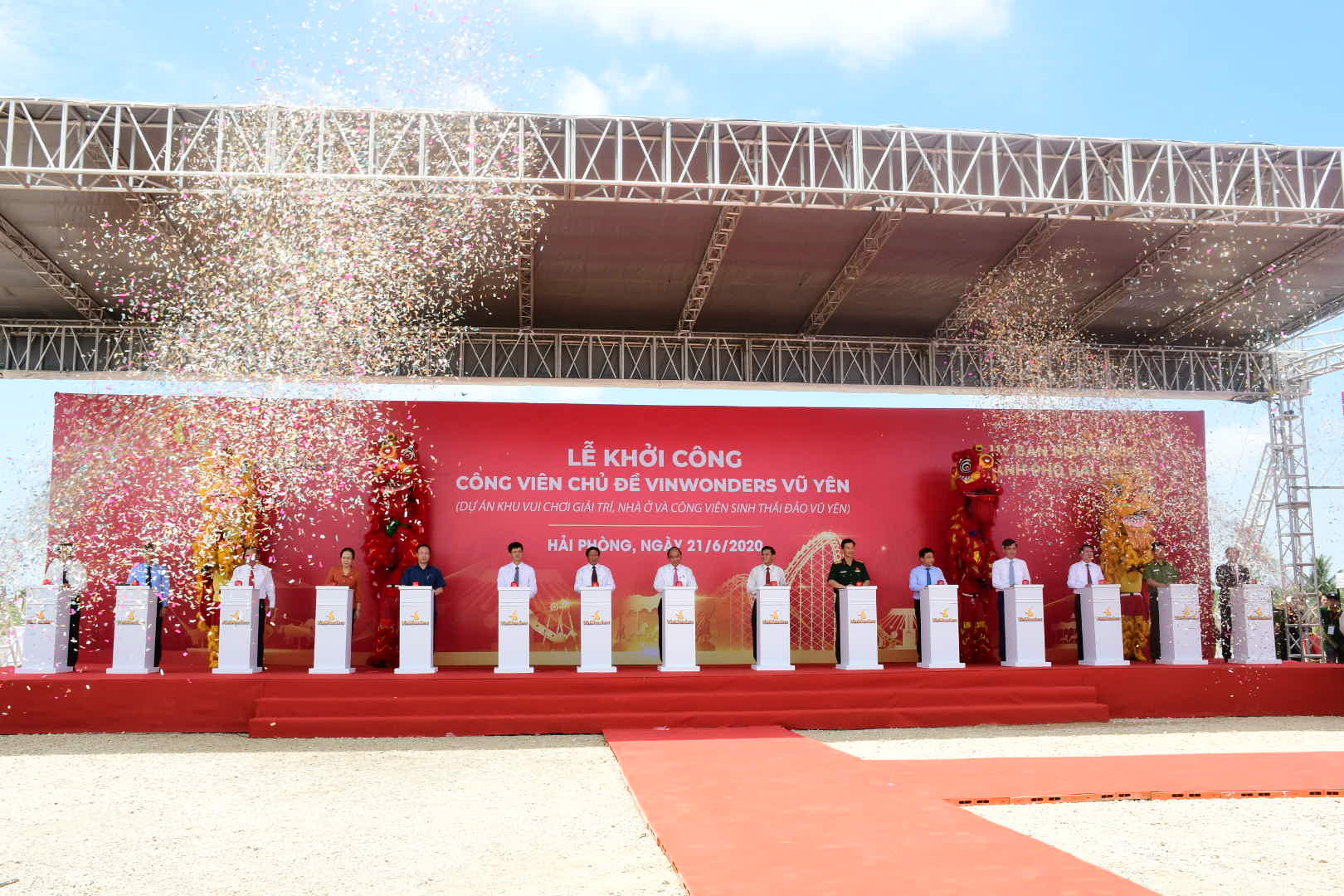 Khởi công dự án Công viên chủ đề VinWonders Vũ Yên với tổng mức đầu tư hơn 1 tỷ USD